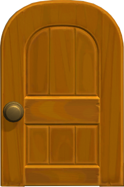 A light brown front door from Animal Crossing new horizons